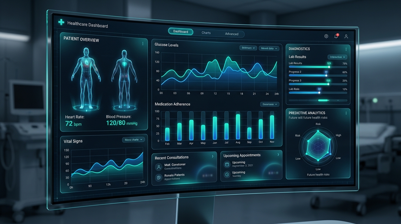 Hylleholt Health Clinical Dashboard Mockup Interface